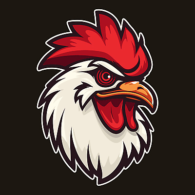 한마리 스티커 일러스트 사람없음 머리 닭 심볼 부리 닭벼슬 국내일러스트 AI파일 1 조류 신체부위 파일형식 벡터