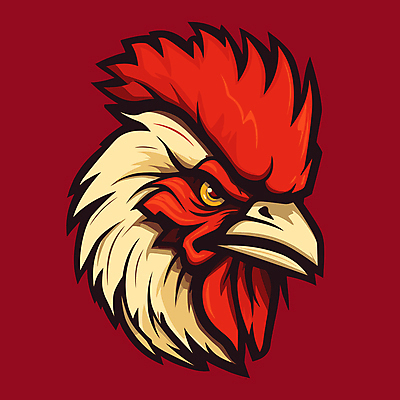 한마리 스티커 일러스트 사람없음 머리 닭 심볼 부리 닭벼슬 국내일러스트 AI파일 1 조류 신체부위 파일형식 벡터