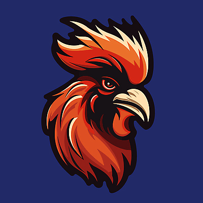 한마리 스티커 일러스트 사람없음 머리 닭 심볼 부리 닭벼슬 국내일러스트 AI파일 1 조류 신체부위 파일형식 벡터