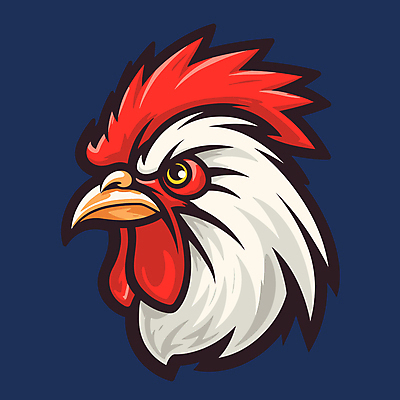 한마리 스티커 일러스트 사람없음 머리 닭 심볼 부리 닭벼슬 국내일러스트 AI파일 1 조류 신체부위 파일형식 벡터