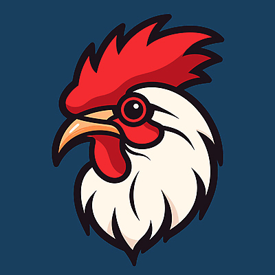 한마리 스티커 일러스트 사람없음 머리 닭 심볼 부리 닭벼슬 국내일러스트 AI파일 1 조류 신체부위 파일형식 벡터