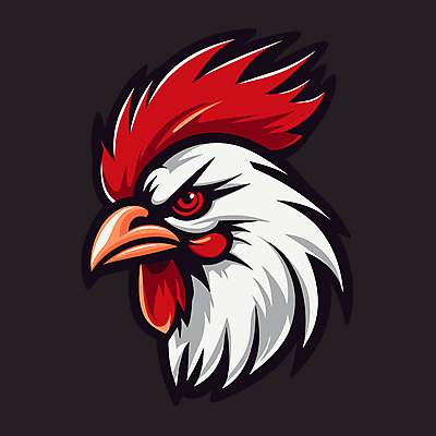 한마리 스티커 일러스트 사람없음 머리 닭 심볼 부리 닭벼슬 국내일러스트 AI파일 1 조류 신체부위 파일형식 벡터