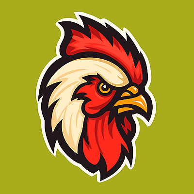 한마리 스티커 일러스트 사람없음 머리 닭 심볼 부리 닭벼슬 국내일러스트 AI파일 1 조류 신체부위 파일형식 벡터