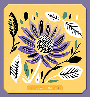 꽃 잎 일러스트 나뭇잎 사람없음 노란색 빈티지 풀 엽서 판화 국내일러스트 AI파일 식물 컬러 컨셉 미술 편지 파일형식 벡터