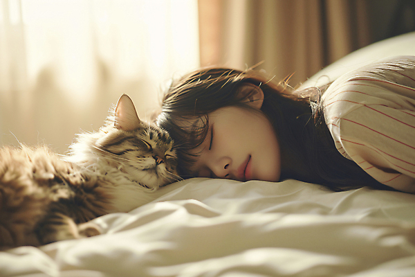 JPG 편집이미지 여자 여유 침구 휴식 한명 성인 눕기 햇빛 눈감음 고양이 이불 잠 편안함 디지털합성 낮잠 성인여자한명만 편집실사 AI인물포토 AI콘텐츠 1 감정 컨셉 포유류 모션 사람 반려동물 태양 감각 CG 여자한명만 성인여자만 파일형식 AI포토