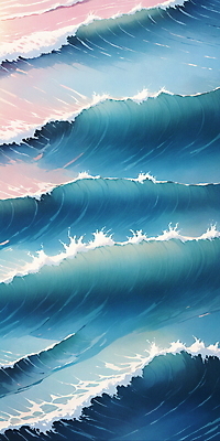 JPG 물결 파도 바다 일러스트 자연 사람없음 물 파란색 반짝임 햇빛 분위기 국내일러스트 AI일러스트 AI콘텐츠 자연요소 컬러 컨셉 모션 태양 생태계 파일형식