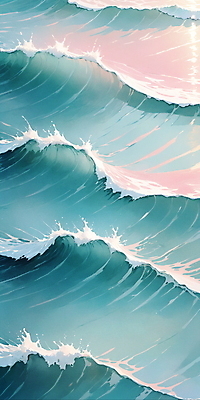 JPG 물결 파도 바다 일러스트 자연 사람없음 물 파란색 반짝임 햇빛 분위기 국내일러스트 AI일러스트 AI콘텐츠 자연요소 컬러 컨셉 모션 태양 생태계 파일형식