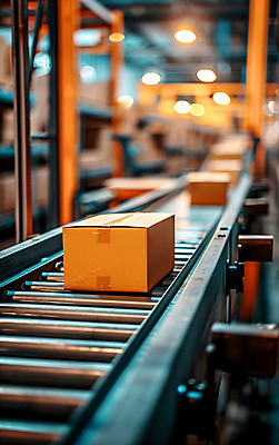 JPG 편집이미지 이동 공장 사람없음 창고 택배 택배상자 물류창고 자동화 컨베어밸트 물류센터 편집실사 AI포토 AI콘텐츠 컨셉 공업 상자 기계 운송업 CG 파일형식