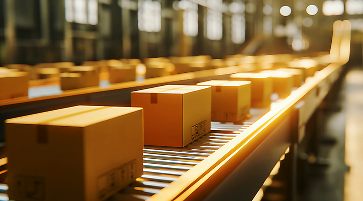 JPG 편집이미지 이동 공장 사람없음 창고 택배 택배상자 물류창고 자동화 컨베어밸트 물류센터 편집실사 AI포토 AI콘텐츠 컨셉 공업 상자 기계 운송업 CG 파일형식