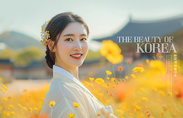 PSD 편집이미지 여자 봄꽃 따뜻함 한명 미소 상반신 성인 야외 햇빛 봄 한국인 한복 머리장식 화사함 의료성형뷰티 성인여자한명만 이미지편집 1 한국전통 계절 꽃 컨셉 표정 사람 동양인 장식 태양 전통의상 여자한명만 성인여자만 파일형식