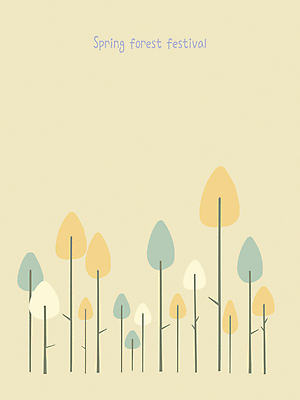 나무 백그라운드 일러스트 풍경 사람없음 물방울무늬 봄 숲속 심플 미니멀 국내일러스트 AI파일 식물 계절 무늬 숲 파일형식 벡터