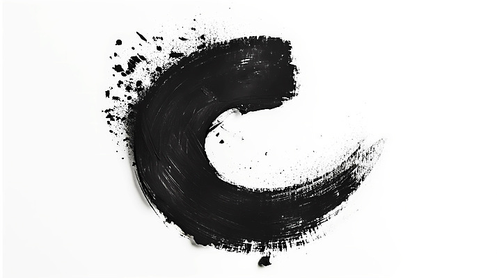 JPG 전통 곡선 일러스트 붓터치 서예 사람없음 검은색 질감 심플 국내일러스트 AI일러스트 AI콘텐츠 한국전통 선 컬러 파일형식