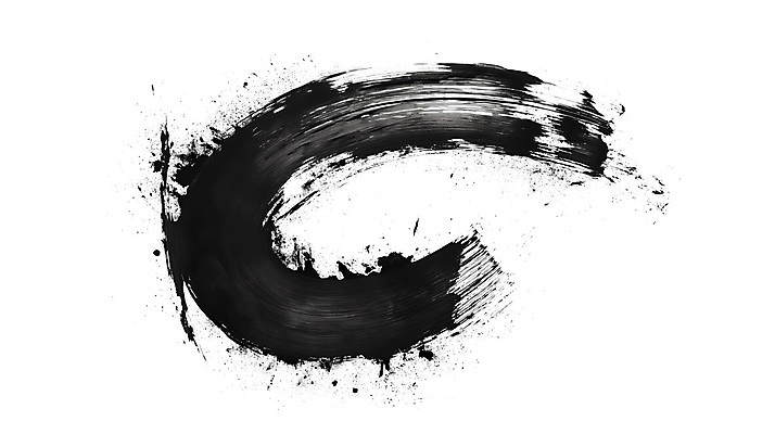 JPG 전통 곡선 일러스트 붓터치 서예 사람없음 검은색 질감 심플 국내일러스트 AI일러스트 AI콘텐츠 한국전통 선 컬러 파일형식