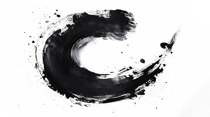 JPG 전통 곡선 일러스트 붓터치 서예 사람없음 검은색 질감 심플 국내일러스트 AI일러스트 AI콘텐츠 한국전통 선 컬러 파일형식