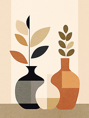 식물 일러스트 사람없음 장식 인테리어 꽃병 오브젝트 심플 감성 베이지색 정물화 미니멀 국내일러스트 AI파일 디자인 꽃 컬러 컨셉 그림 파일형식 벡터