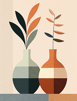 식물 일러스트 사람없음 장식 인테리어 꽃병 오브젝트 심플 감성 베이지색 정물화 미니멀 국내일러스트 AI파일 디자인 꽃 컬러 컨셉 그림 파일형식 벡터