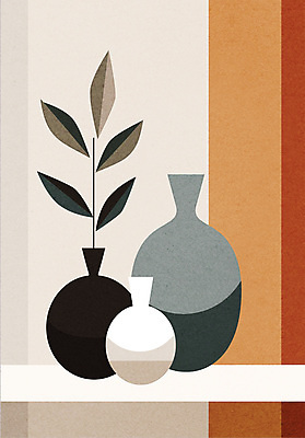 식물 일러스트 사람없음 장식 인테리어 꽃병 오브젝트 심플 감성 베이지색 정물화 미니멀 국내일러스트 AI파일 디자인 꽃 컬러 컨셉 그림 파일형식 벡터