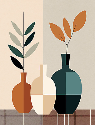 식물 일러스트 사람없음 장식 인테리어 꽃병 오브젝트 심플 감성 베이지색 정물화 미니멀 국내일러스트 AI파일 디자인 꽃 컬러 컨셉 그림 파일형식 벡터