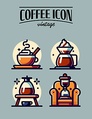 아이콘 커피 사람없음 소파 빈티지 커피잔 커피메이커 컵받침 라인아트 모래시계 2D아이콘 AI파일 음료 선 모래 시계 컨셉 의자 잔 받침대 커피용품 파일형식 벡터