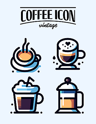아이콘 커피 사람없음 빈티지 커피잔 커피메이커 라인아트 라떼아트 아이스아메리카노 2D아이콘 AI파일 음료 선 컨셉 잔 그림 아메리카노 아이스커피 라떼 커피용품 파일형식 벡터