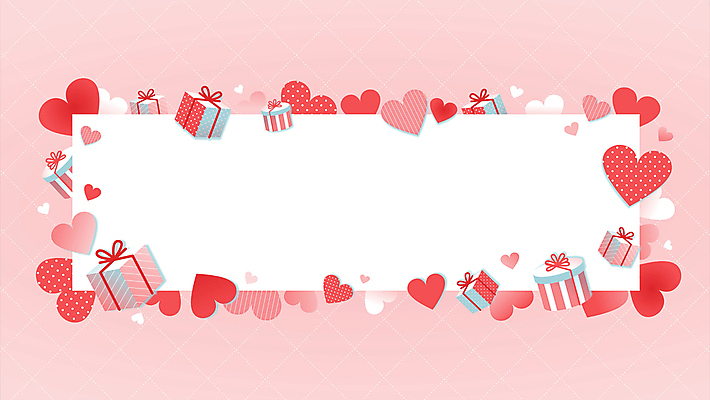 분홍색 백그라운드 발렌타인데이 이벤트 사람없음 선물상자 하트 풍선 모션그래픽 MP4 MOV 모양 컬러 데이이벤트 선물 상자 동영상 파일형식