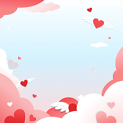 구름 분홍색 날개 프레임 발렌타인데이 이벤트 사람없음 하트 풍선 모션그래픽 MP4 MOV 자연요소 모양 컬러 데이이벤트 동영상 파일형식