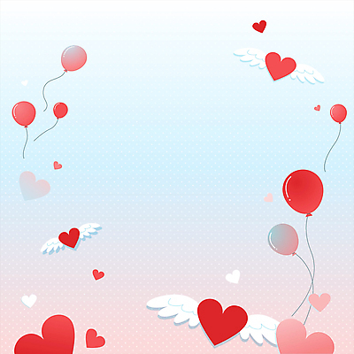 분홍색 날개 프레임 발렌타인데이 이벤트 사람없음 하트 풍선 모션그래픽 MP4 MOV 모양 컬러 데이이벤트 동영상 파일형식