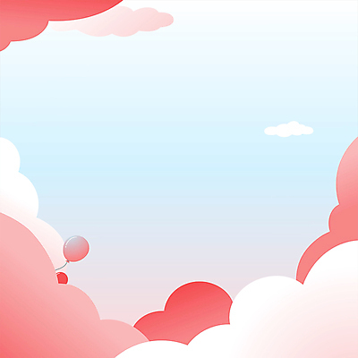 구름 분홍색 프레임 발렌타인데이 이벤트 사람없음 풍선 모션그래픽 MP4 MOV 자연요소 컬러 데이이벤트 동영상 파일형식