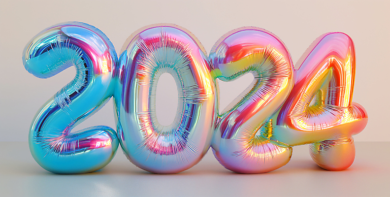 JPG 편집이미지 문자 타이포그라피 사람없음 컬러풀 숫자 파티 디지털합성 풍선 입체문자 편집소스 2024년 편집실사 AI포토 AI콘텐츠 컬러 이벤트 연도 CG 파일형식