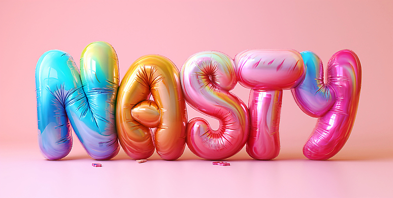 JPG 편집이미지 문자 영어 타이포그라피 사람없음 컬러풀 파티 디지털합성 풍선 입체문자 편집소스 편집실사 AI포토 AI콘텐츠 컬러 이벤트 CG 파일형식