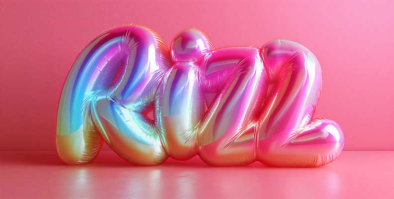 JPG 편집이미지 문자 영어 타이포그라피 사람없음 컬러풀 파티 디지털합성 풍선 입체문자 편집소스 편집실사 AI포토 AI콘텐츠 컬러 이벤트 CG 파일형식