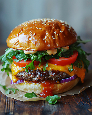 JPG 편집이미지 토마토 패스트푸드 서양음식 사람없음 감자튀김 햄버거 인스턴트 디지털합성 편집소스 맛있는 편집실사 AI포토 AI콘텐츠 음식 채소 감자 튀김 CG 파일형식