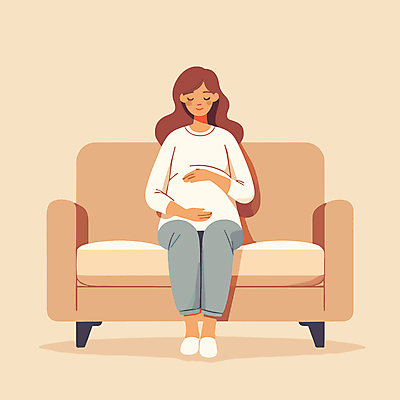 전신 여자 일러스트 엄마 한명 앉기 성인 소파 갈색 눈감음 임산부 디지털합성 성인여자한명만 쓰다듬기 편집소스 국내일러스트 AI파일 1 컬러 의자 가족 모션 사람 임신 여자한명만 성인여자만 파일형식 벡터