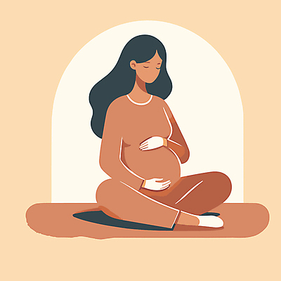 전신 여자 일러스트 엄마 한명 성인 갈색 눈감음 임산부 디지털합성 가부좌 성인여자한명만 쓰다듬기 편집소스 국내일러스트 AI파일 1 컬러 가족 모션 사람 앉기 임신 여자한명만 성인여자만 파일형식 벡터