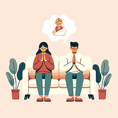 전신 부부 여자 남자 화분 생각 일러스트 사랑 앉기 성인 세명 소파 희망 화목 다정 임산부 기도 아기 디지털합성 편집소스 국내일러스트 AI파일 커플 감정 컨셉 의자 모션 사람 임신 파일형식 벡터