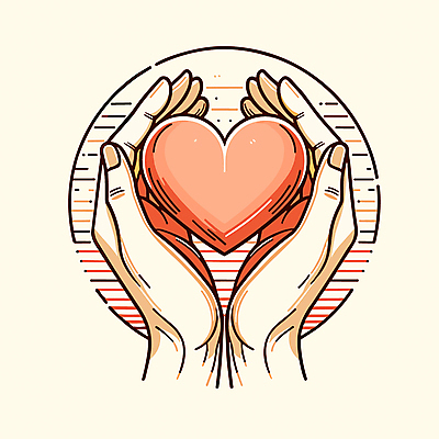 손 선 일러스트 사랑 신체부위 임신 하트 원형 라인아트 디지털합성 감싸기 편집소스 국내일러스트 AI파일 모양 도형 감정 모션 사람 파일형식 벡터