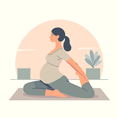 전신 여자 분홍색 일러스트 건강 한명 성인 스트레칭 임산부 임신 요가자세 매트 디지털합성 임산부요가 성인여자한명만 편집소스 국내일러스트 AI파일 1 컬러 포즈 요가 사람 운동 여자한명만 성인여자만 파일형식 벡터