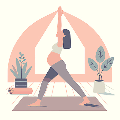 전신 여자 화분 분홍색 일러스트 건강 한명 성인 스트레칭 임산부 임신 요가자세 매트 디지털합성 임산부요가 성인여자한명만 편집소스 국내일러스트 AI파일 1 컬러 포즈 요가 사람 운동 여자한명만 성인여자만 파일형식 벡터