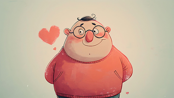 JPG 남자 일러스트 사랑 한명 상반신 성인 하트 디지털합성 아저씨 이웃 성인남자한명만 안경낌 편집소스 국내일러스트 AI일러스트 AI콘텐츠 모양 1 감정 안경 사람 남자한명만 성인남자만 파일형식