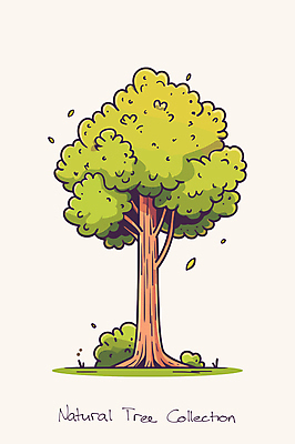 나무 일러스트 자연 나뭇잎 한그루 잔디 타이포그라피 사람없음 초록색 분위기 국내일러스트 AI파일 식물 문자 1 컬러 컨셉 잎 생태계 파일형식 벡터