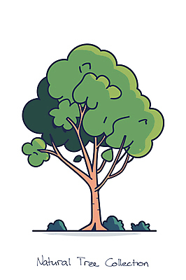 나무 일러스트 자연 나뭇잎 한그루 잔디 타이포그라피 사람없음 초록색 분위기 국내일러스트 AI파일 식물 문자 1 컬러 컨셉 잎 생태계 파일형식 벡터