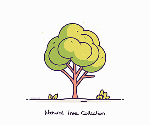 나무 일러스트 자연 나뭇잎 한그루 잔디 타이포그라피 사람없음 초록색 분위기 국내일러스트 AI파일 식물 문자 1 컬러 컨셉 잎 생태계 파일형식 벡터