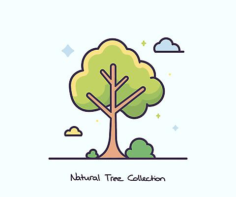 나무 구름 일러스트 자연 나뭇잎 한그루 잔디 타이포그라피 사람없음 초록색 반짝임 분위기 국내일러스트 AI파일 자연요소 식물 문자 1 컬러 컨셉 잎 모션 생태계 파일형식 벡터