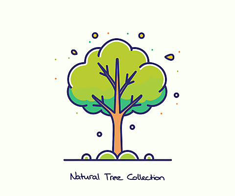 나무 일러스트 자연 나뭇잎 한그루 잔디 타이포그라피 사람없음 초록색 분위기 국내일러스트 AI파일 식물 문자 1 컬러 컨셉 잎 생태계 파일형식 벡터