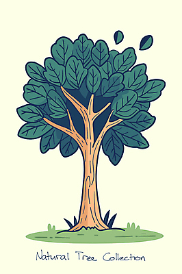나무 일러스트 자연 나뭇잎 한그루 잔디 타이포그라피 사람없음 초록색 분위기 국내일러스트 AI파일 식물 문자 1 컬러 컨셉 잎 생태계 파일형식 벡터