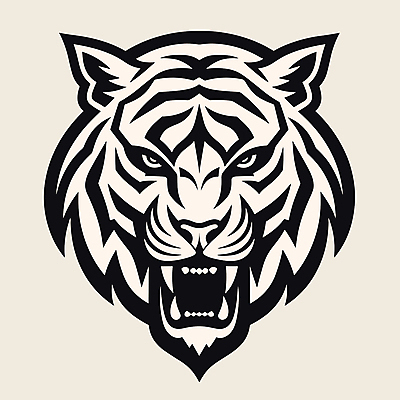 한마리 얼굴 야생동물 일러스트 사람없음 흰색 호랑이 심볼 육식동물 국내일러스트 AI파일 동물 1 컬러 포유류 신체부위 파일형식 벡터