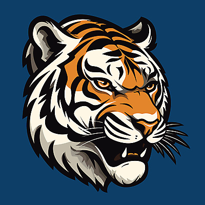 한마리 얼굴 야생동물 일러스트 사람없음 파란색 호랑이 심볼 육식동물 국내일러스트 AI파일 동물 1 컬러 포유류 신체부위 파일형식 벡터