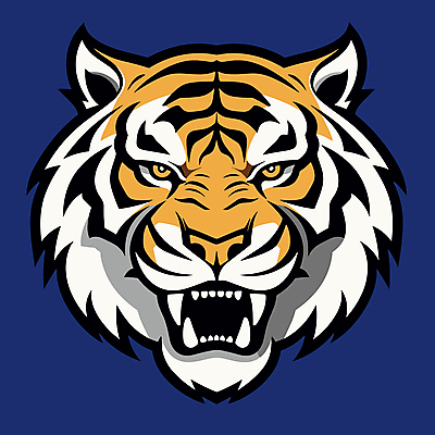 한마리 얼굴 야생동물 일러스트 사람없음 파란색 호랑이 심볼 육식동물 국내일러스트 AI파일 동물 1 컬러 포유류 신체부위 파일형식 벡터