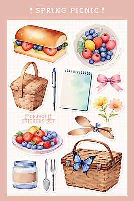 PSD 꽃 리본 나비 포크 스티커 과일 일러스트 샌드위치 사람없음 세트 숟가락 공책 봄 화려 나이프 병 샤프 오브젝트 피크닉용품 소풍바구니 엘리먼트 국내일러스트 식물 식기 계절 음식 곤충 컨셉 문구용품 수저 소풍 펜 바구니 칼 파일형식