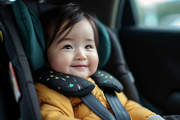 JPG 편집이미지 응시 자동차 한명 미소 안전 상반신 아기 보호 안전벨트 자동차내부 카시트 편집실사 AI인물포토 AI콘텐츠 1 시선 육상교통 컨셉 의자 표정 사람 내부 CG 파일형식 AI포토